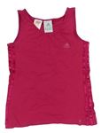Ružový športový top s logom Adidas