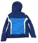 Modro-bílá šusťáková lyžařská funkční bunda s kapucí zn. Trespass