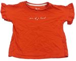 Lacné dievčenské tričká s krátkym rukávom veľkosť 104