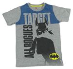 Šedé tričko Batman s nápismi M&S