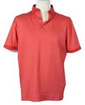 Pánske červené vzorované tričko s golierikom
