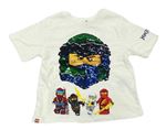 Biele tričko s překlápěcími flitry - Lego Ninjago H&M