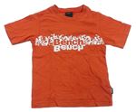 Oranžové tričko s logom Bench