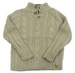 Béžový sveter s copánkovým vzorom Adams