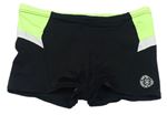 Čierno-bielo-neónově zelené nohavičkové plavky s číslom C&A