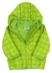 Zelená kockovaná softshellová bunda s kapucňou Topomini