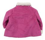 Růžová semišová zateplená bunda zn. F&F