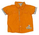 Oranžová košeľa s opicou Ergee