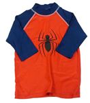 Červeno-tmavomodré UV tričko s pavoukem - Spider-man MARVEL