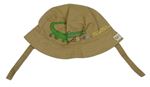 Béžový plátenný klobúk s obrázkem - Velikananánský krokodíl M&S