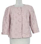 Dámský růžový vzorovnaý kabátek David Emanuel