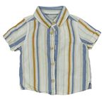 Béžovo-medovo-modrá pruhovaná košeľa Primark
