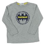 Šedé melírované triko Batman s nápismi Primark
