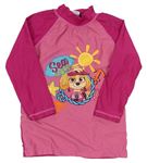 Ružové UV tričko s Tlapkovou patrolou Nickelodeon