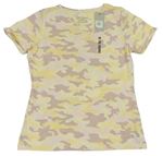 Farebné army tričko s nápisom Primark