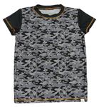 Sivo-čierne army UV tričko Harry Bear