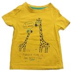 Horčicové tričko s žirafami  George