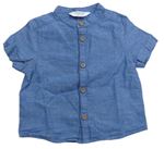 Modrá melírovaná košeľa Primark