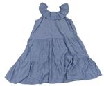 Modré melírované šaty s volánikom H&M