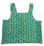 Zelený kvetovaný žabičkový crop top Zara