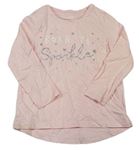 Luxusné dievčenské tričká s dlhým rukávom veľkosť 110