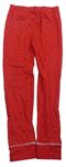 Červené bodkované pyžamové nohavice TU
