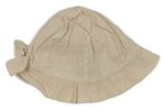 Světlepudrový krepový klobúk s mašlou Matalan