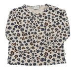 Svetloružové tričko s leopardím vzorom Next