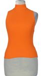 Dámsky neónově oranžový rebrovaný elastický top Zara
