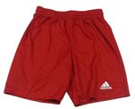 Červené funkčné športové kraťasy Adidas