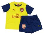 2set - Hořčicovo-tmavomodré fotbalové tričko + tmavomodré kraťasy - Arsenal FC Puma