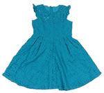 Azurové krajkované šaty s flitrami George