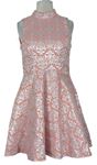 Dámske ružovo-stříbné vzorované šaty Miss Selfridge