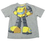 Sivé tričko s Transformers