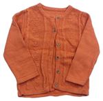 Oranžový prepínaci sveter s pleteným vzorom Nutmeg