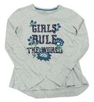 Luxusné dievčenské tričká s dlhým rukávom veľkosť 158