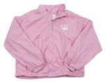 Ružová šušťáková jarná bunda s nápisom Primark