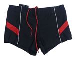 Pánske čierno-červené nohavičkové plavky Livergy