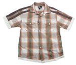 Hnedo-smetanovo-tehlová kockovaná košeľa One by One