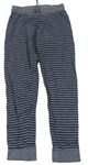 Tmavomodré melírované pruhované pyžamové nohavice C&A