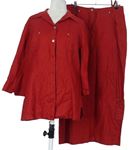 2set - Dámska červená ľanová halenka + dlhá sukňa C&A