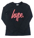 Čierne tričko s logom Hype