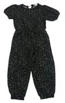 Čierno-biely vzorovaný ľahký nohavicový overal Primark