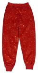 Červené plyšové domáceé nohavice s Minnie Disney