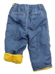 Modré šusťákové zateplené kalhoty zn. Ergee