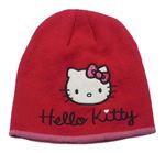 Ružová pletená čapica s Hello Kitty George