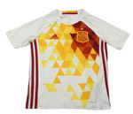 Bílo-červeno-žlutý funkční fotbalový dres R.F.C.F Adidas