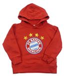 Červená futbalová mikina s kapucí - FC Bayern Mnichov