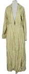 Dámske béžové kockované košeľové midi šaty Asos