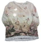 Luxusné dievčenské tričká s dlhým rukávom veľkosť 104, H&M